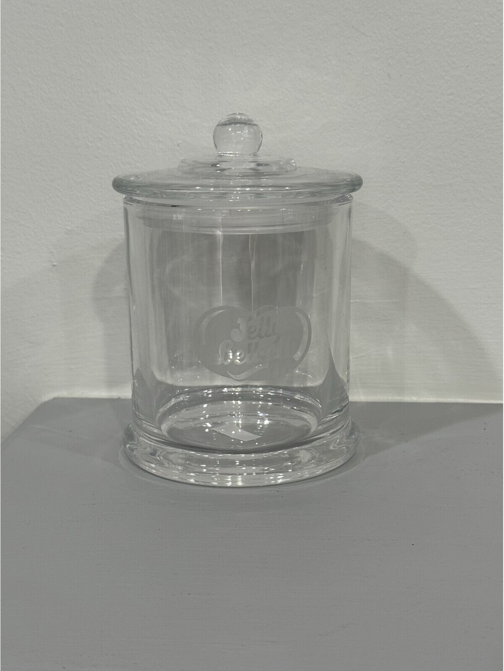 Jelly Belly Glass Apothecary Style Candy Jar Etched Logo & Secure Lid
